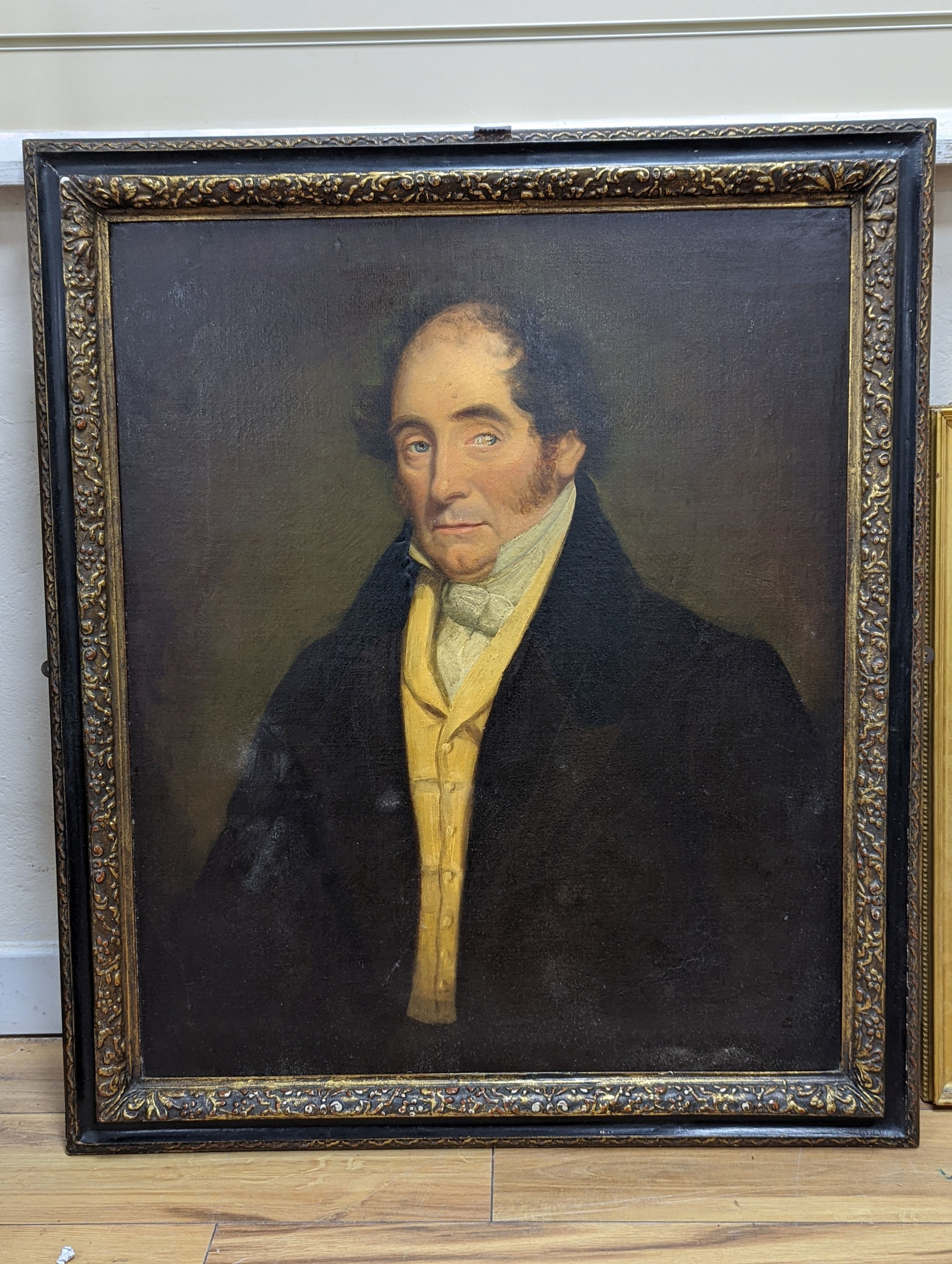 English School c.1840, oil on canvas, Portrait of a gentleman, 74 x 62cm